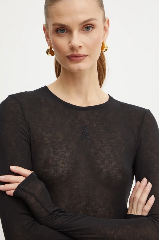 Tričko s dlhým rukávom s prímesou kašmíru Patrizia Pepe čierna 2M4406.J239