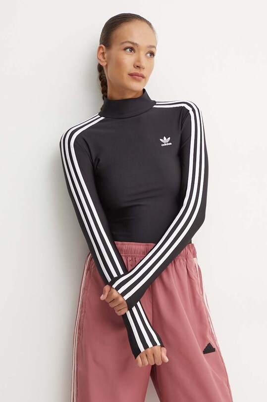 adidas Originals longsleeve imprimeu negru IZ3200