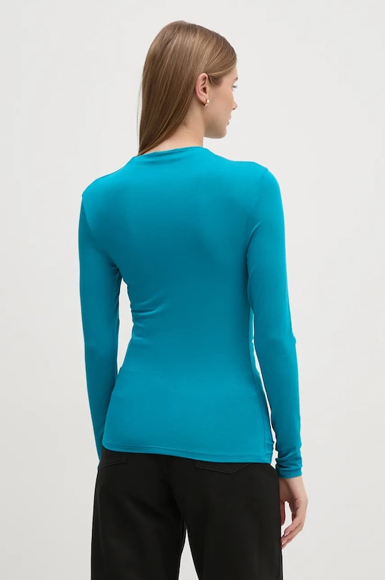 Oblečení Tričko s dlouhým rukávem United Colors of Benetton 32AVD108J tyrkysová