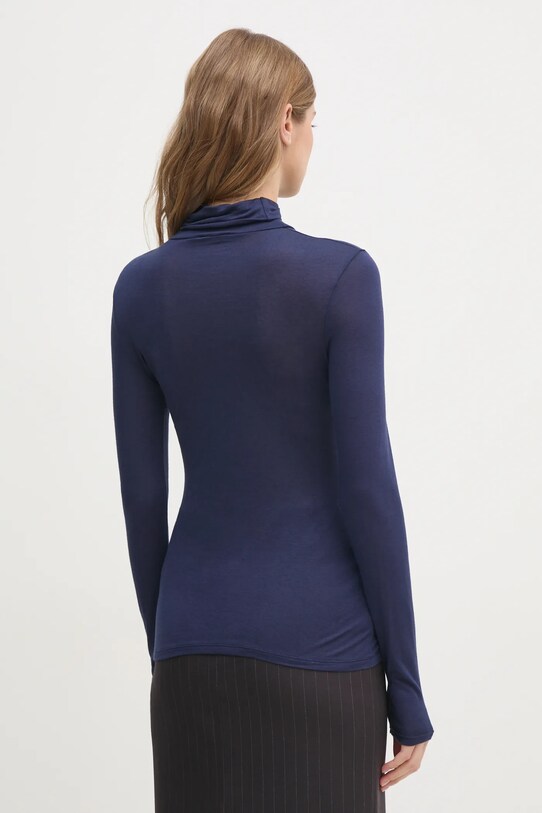 Îmbrăcăminte United Colors of Benetton longsleeve din amestec de casmir 3R0KD2013 bleumarin