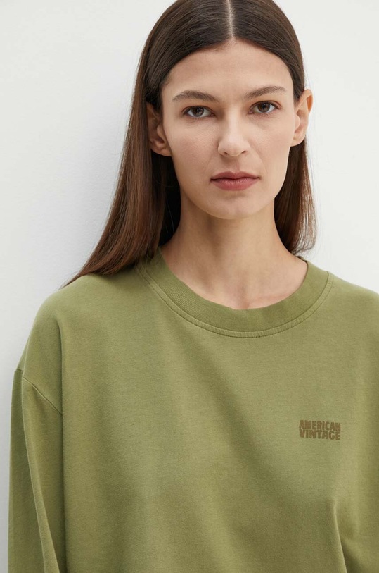 American Vintage longsleeve verde PYM02BH24
