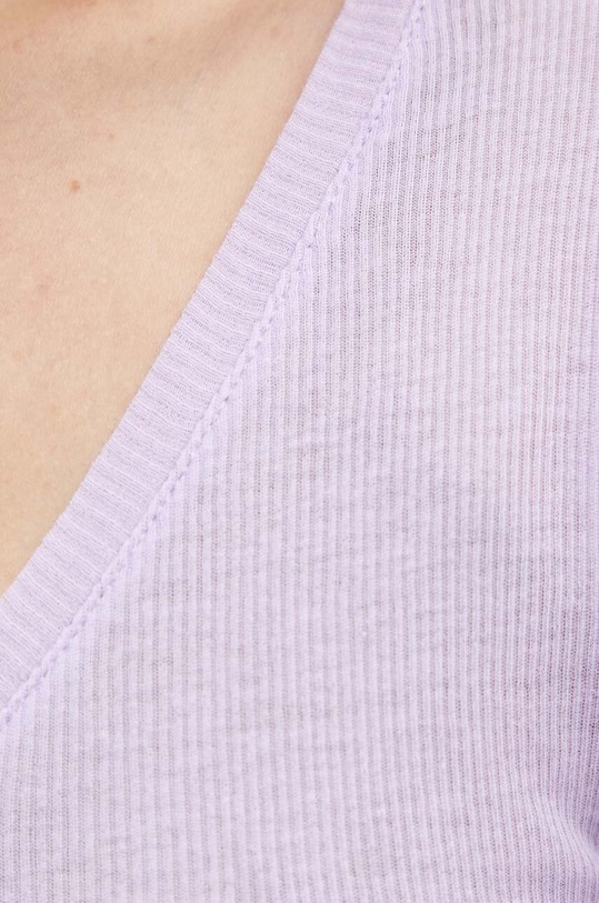 Pamučna majica dugih rukava American Vintage MAS02DH24 ljubičasta