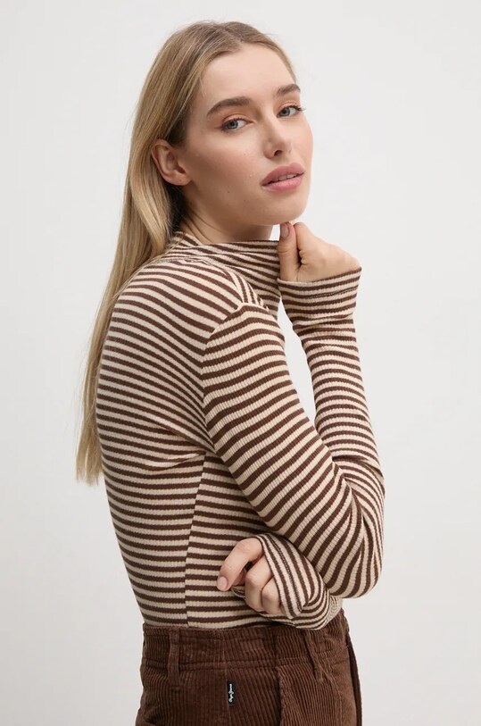 Хлопковый лонгслив Pepe Jeans ELIF хлопок бежевый PL505946