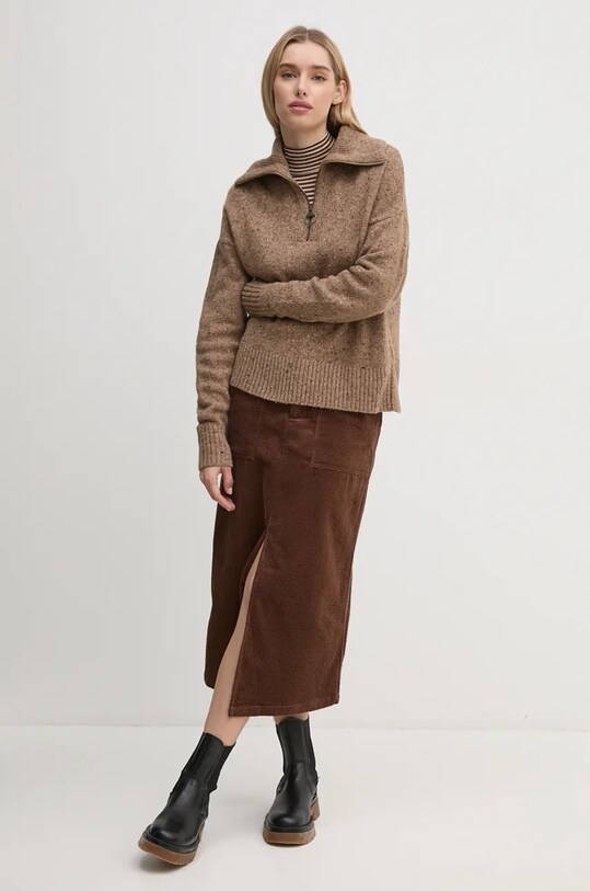 Хлопковый лонгслив Pepe Jeans ELIF PL505946 бежевый AW24