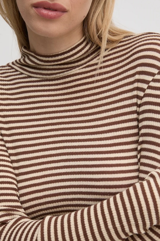 Памучна блуза с дълги ръкави Pepe Jeans ELIF бежов PL505946