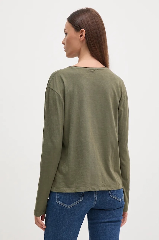 Oblečenie Bavlnené tričko s dlhým rukávom Pepe Jeans FLOREN PL505954 zelená