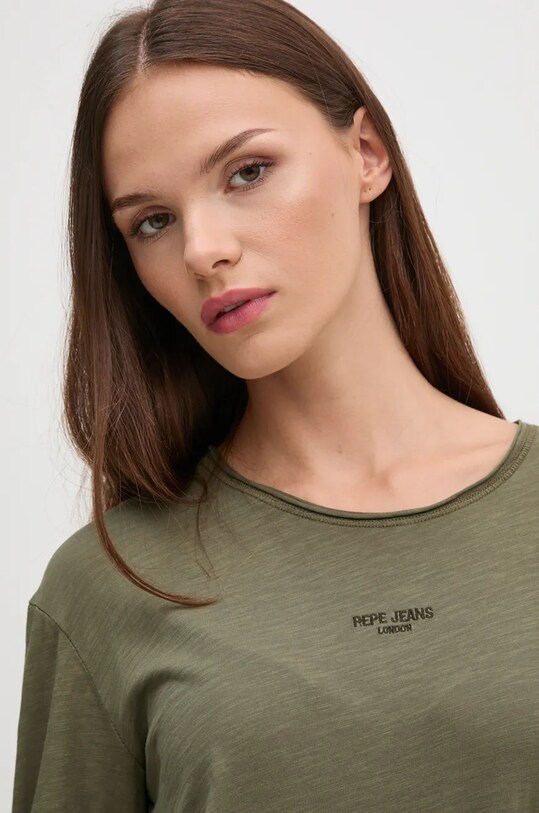 Pepe Jeans longsleeve bawełniany FLOREN zielony PL505954