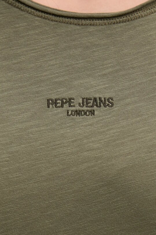Bavlnené tričko s dlhým rukávom Pepe Jeans FLOREN PL505954 zelená