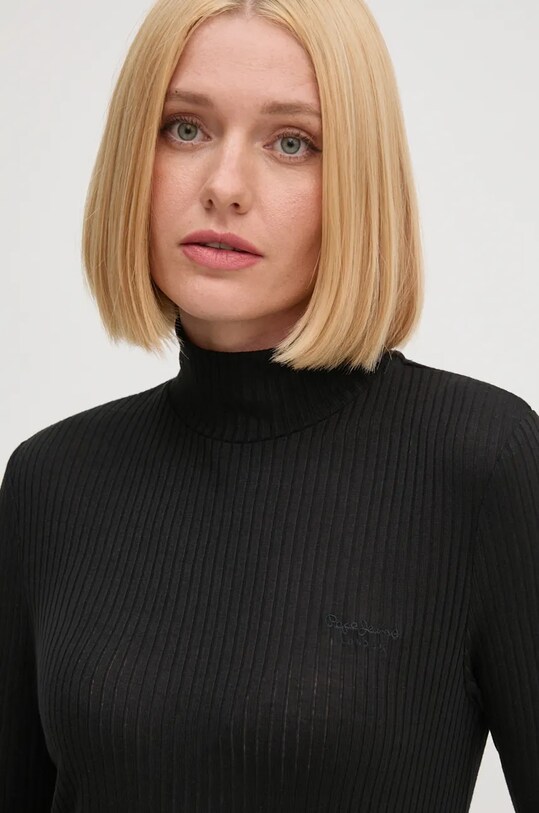 Tričko s dlhým rukávom Pepe Jeans FLORY čierna PL505978