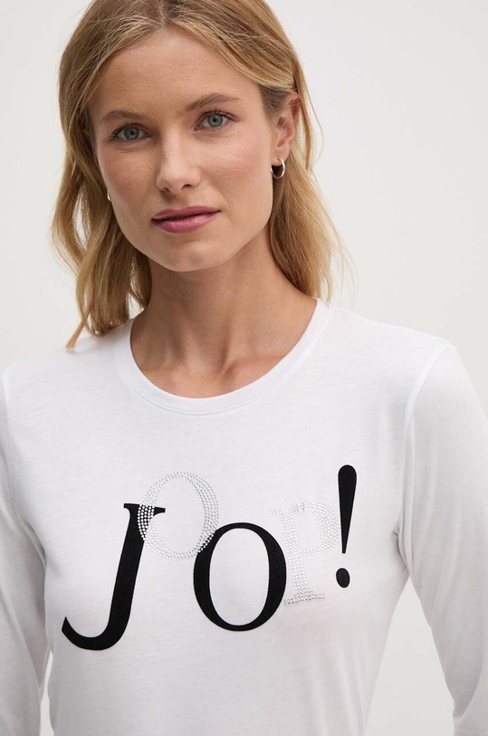 Bavlněné tričko s dlouhým rukávem Joop! potisk bílá 30044869