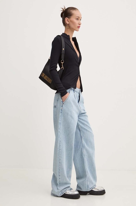 Μπλούζα Abercrombie & Fitch KI139.4664.900 μαύρο AW24