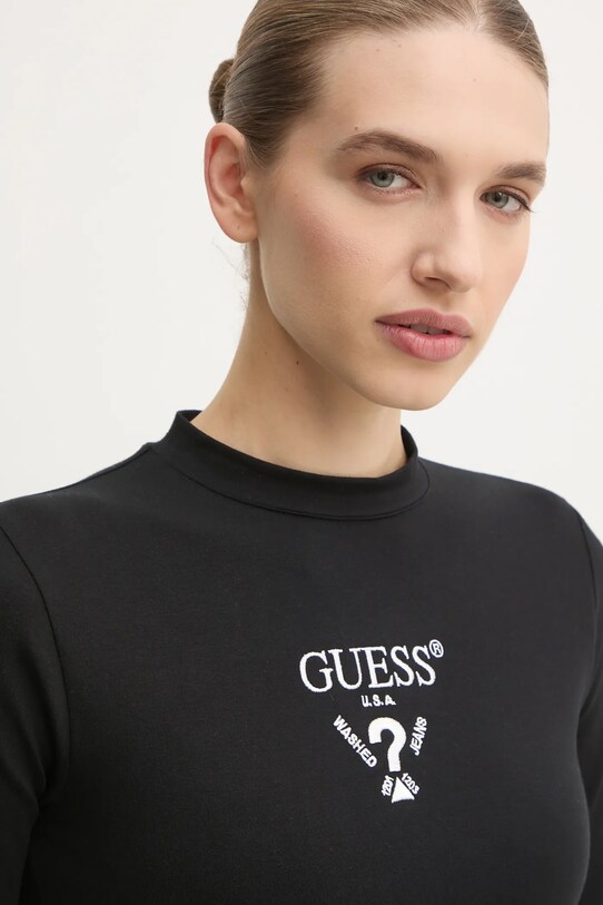 Guess longsleeve COLETTE negru V4YI23.KCDH1