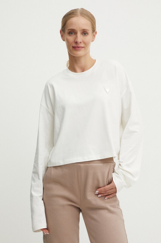 Блуза с дълги ръкави Guess COLETTE бежов V4BI20.J1314