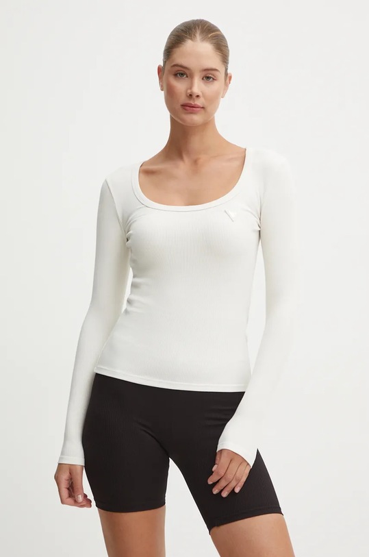 Guess longsleeve z elastanem beżowy V4BP07.K8RT2