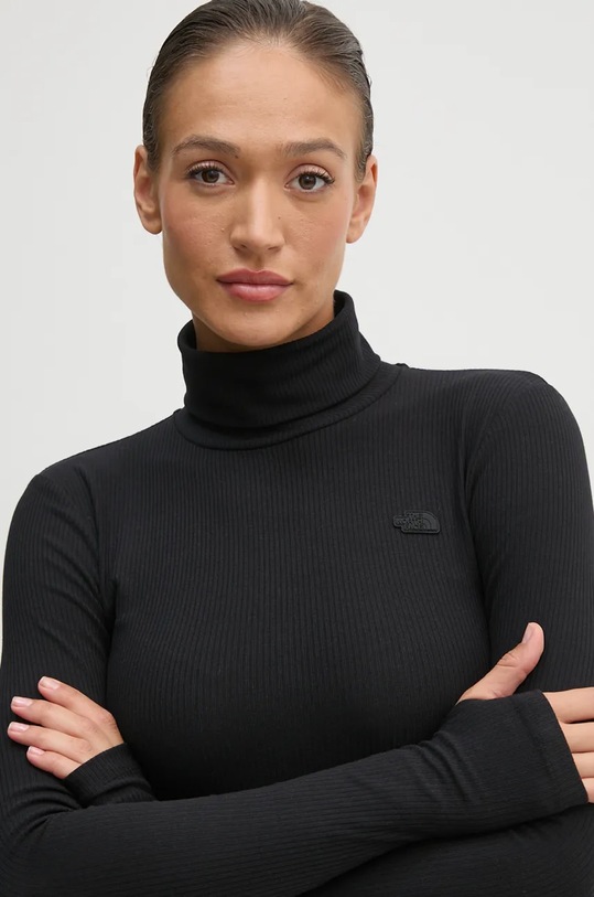 Tričko s dlouhým rukávem The North Face Turtle černá NF0A89C2JK31