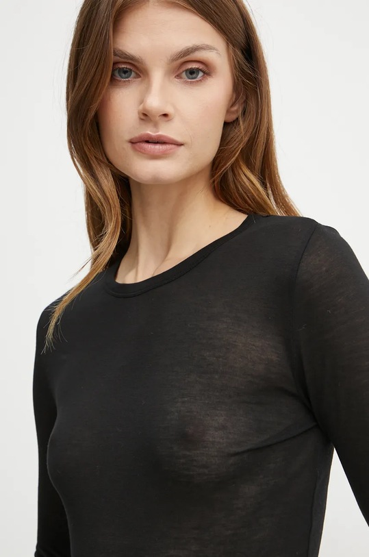 MAX&Co. longsleeve z domieszką wełny czarny 2426976013200