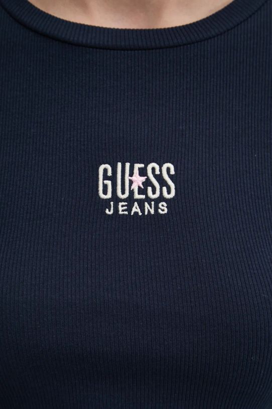 Tričko s dlhým rukávom Guess Jeans W4BI59.KA0H1 tmavomodrá