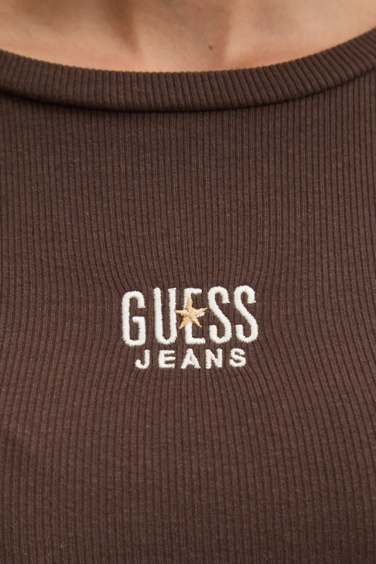 Guess Jeans longsleeve W4BI59.KA0H1 brązowy