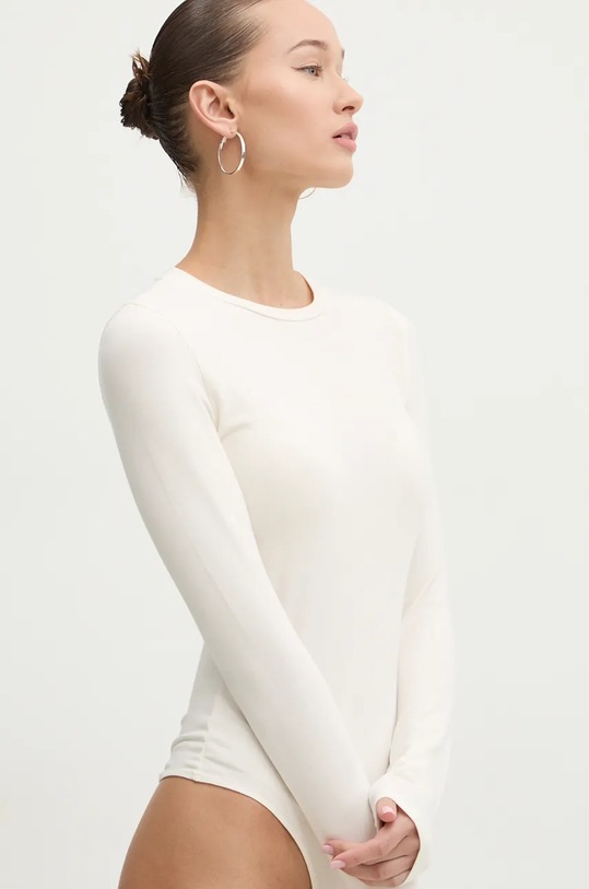 Guess Jeans camicia a maniche lunghe beige W4BP41.J1314