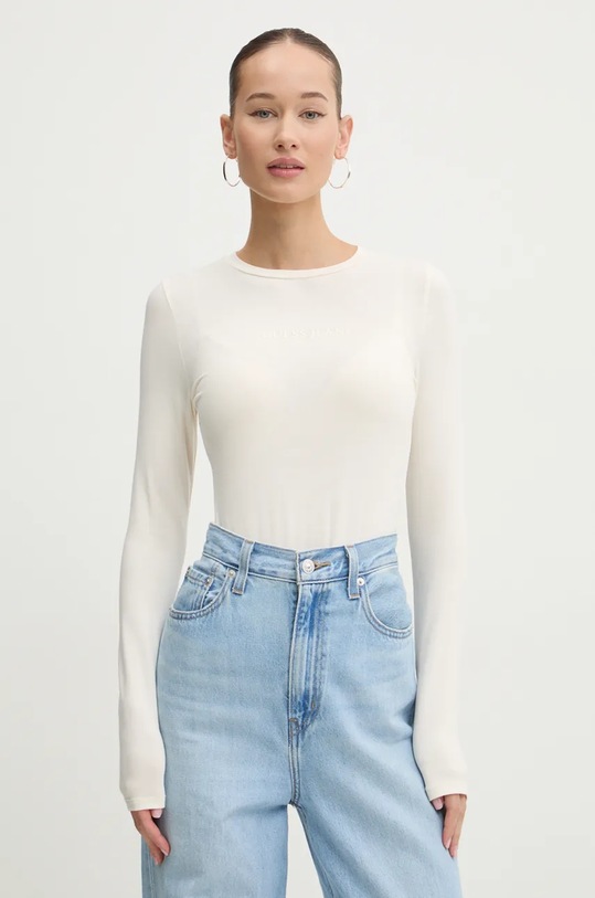 Guess Jeans camicia a maniche lunghe W4BP41.J1314 beige