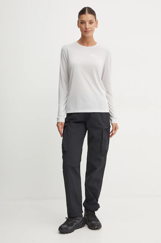 Sportovní tričko s dlouhým rukávem Jack Wolfskin Vonnan A60290 šedá AW25