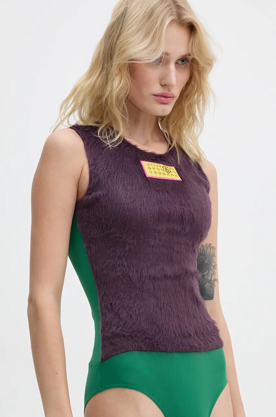 Κορμάκι MM6 Maison Margiela μωβ S62NA0073.MTJ012