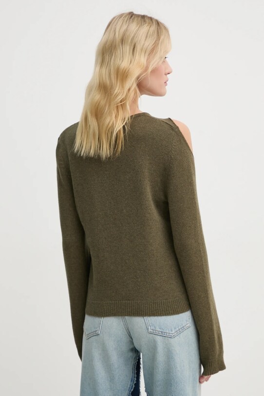 Odzież MM6 Maison Margiela sweter wełniany S62NH0034.M13071 zielony