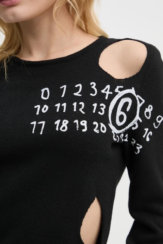 Вовняний светр MM6 Maison Margiela S62NH0034.M13071 чорний