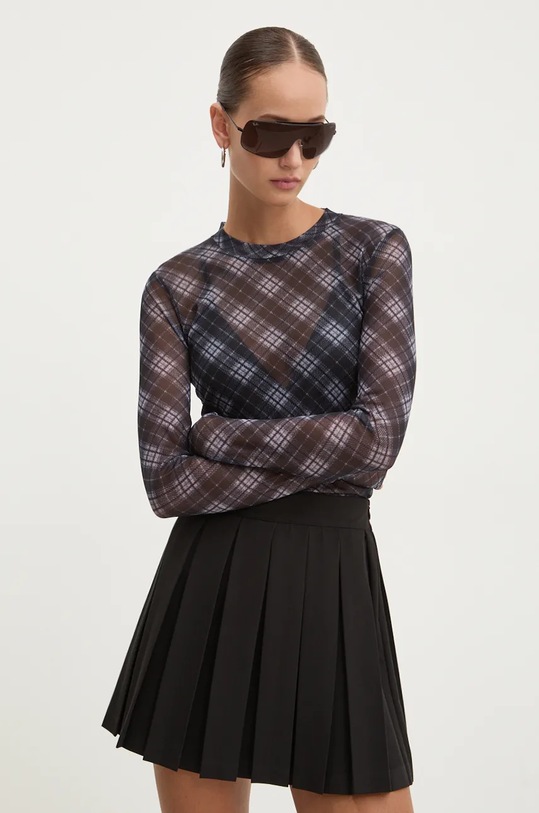 Tričko Guess Originals káro čierna W4BP12.KBBF2