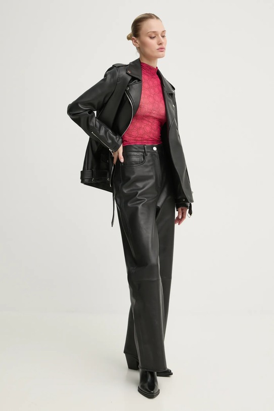 Tričko s dlouhým rukávem Hugo Blue 50524057 růžová AW24