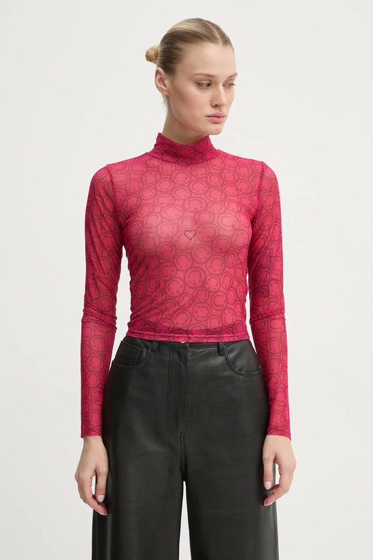 Tričko s dlouhým rukávem Hugo Blue růžová 50524057