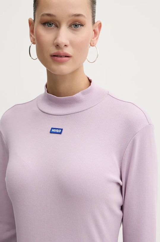 Tričko s dlouhým rukávem Hugo Blue fialová 50525318