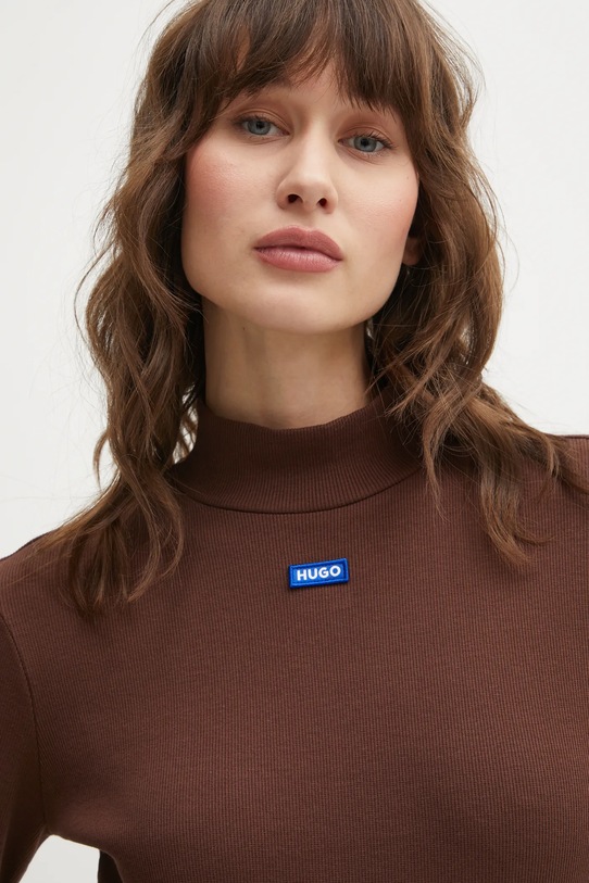 Hugo Blue longsleeve Easy Longsleeve_B brązowy 50525318