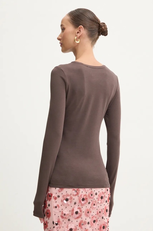 Дрехи Блуза с дълги ръкави Rotate 113132573 кафяв