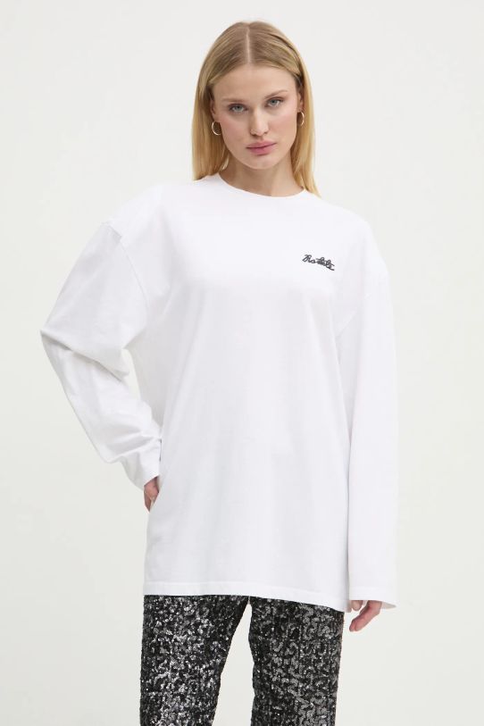 Rotate longsleeve bawełniany 111441400 biały AW24