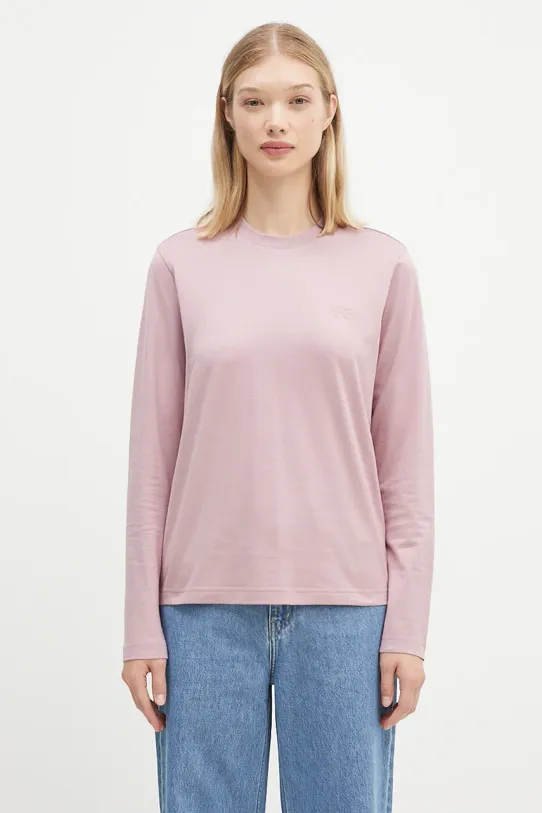 Y-3 cotton longsleeve top Regular Longsleeve Tee regular pink JD9823