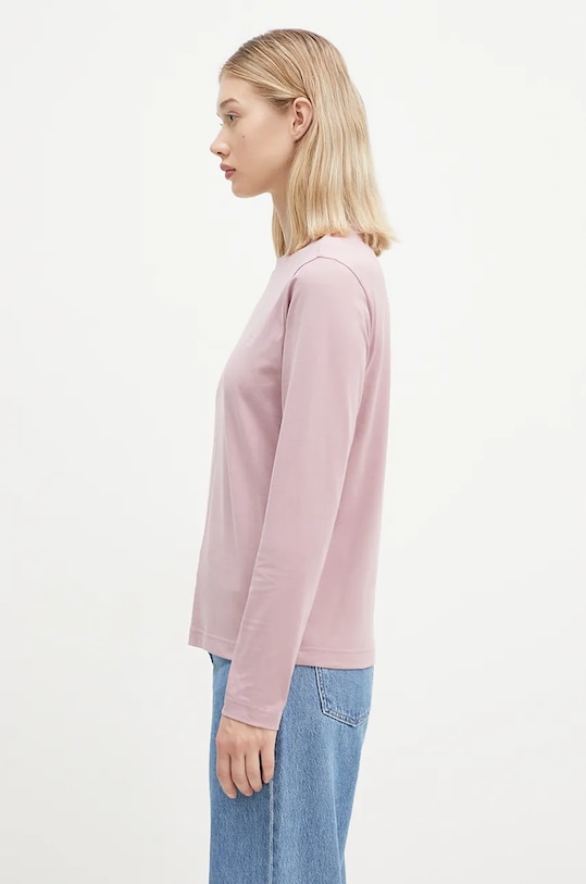 Y-3 cotton longsleeve top Regular Longsleeve Tee JD9823 pink AW24