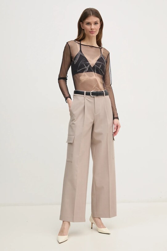 Блузка Sisley 39ZHL106P чёрный AW24
