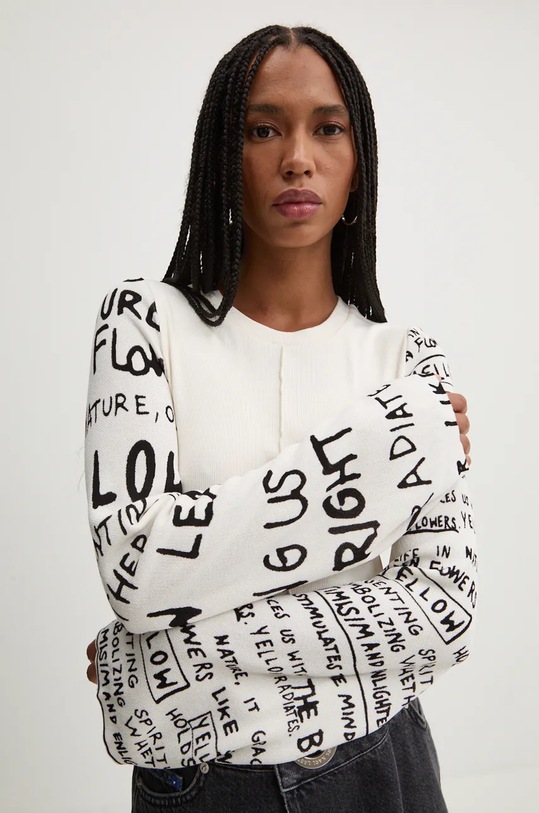 Desigual longsleeve REBE cu modele bej 24WWTK78