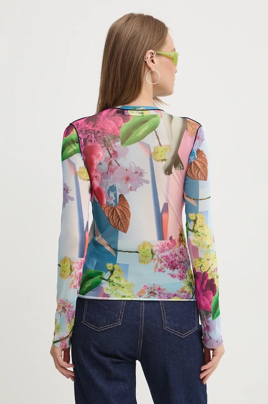 Oblečení Tričko s dlouhým rukávem Desigual AIRPLANE-LACROIX 24WWTK87 modrá