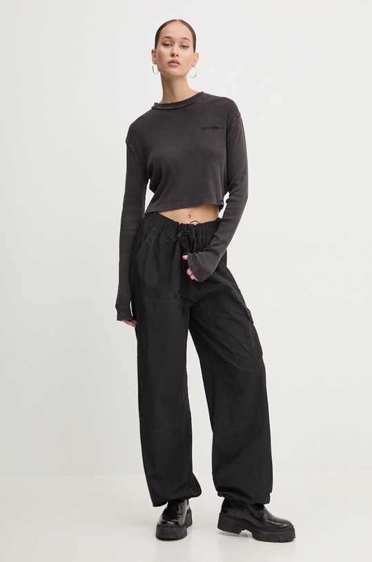 Bavlněné tričko s dlouhým rukávem Dickies PLENTYWOOD DK0A866E šedá AW24