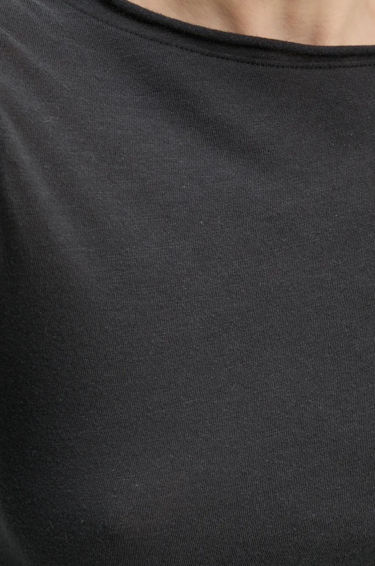 Bavlnené tričko s dlhým rukávom Levi's A9343 čierna