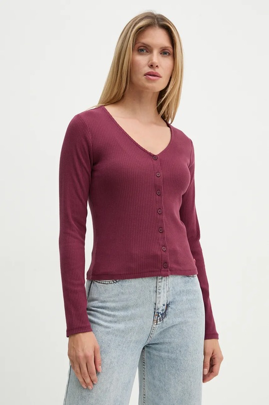 Levi's hosszú ujjú elasztánnal burgundia A8783