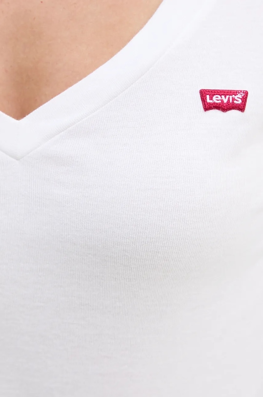 Levi's longsleeve din bumbac A9330 alb