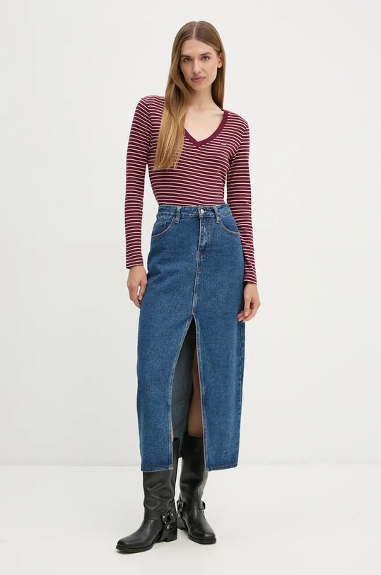 Levi's longsleeve din bumbac A9330 burgundia AW24