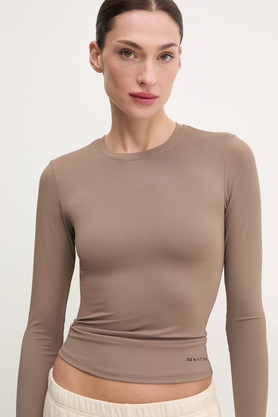 Tričko s dlouhým rukávem P.E Nation Foundation LS 243L265 hnědá