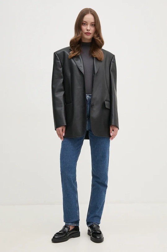 Bavlněné tričko s dlouhým rukávem Calvin Klein Jeans J20J224453 šedá AW24