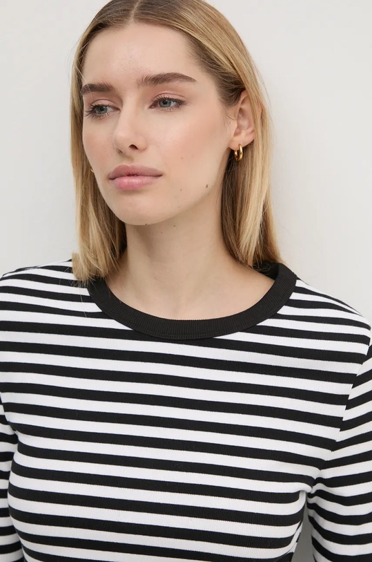 Tričko s dlouhým rukávem Calvin Klein Jeans černá J20J224454