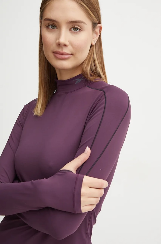 Tréningové tričko s dlhým rukávom Reebok fialová 100205683