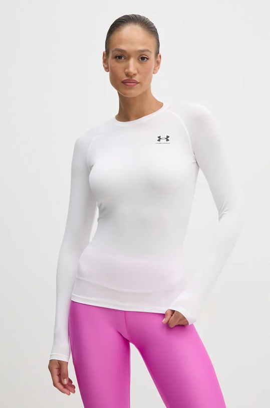 Under Armour mânecă lungă de antrenament HG Authentics Compression uni alb 1365459